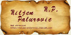 Miljen Palurović vizit kartica